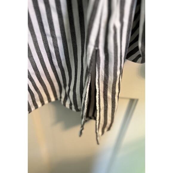 Ruby Rd Women’s 1X Top Striped Long Sleeve Roll Tab Sleeves Button Up - Picture 4 of 10